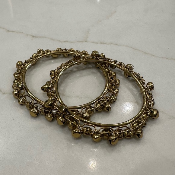 Ghungroo Bangles, Elegant Gold Bell Bracelet, Kashmiri bangles - Picture 4 of 4